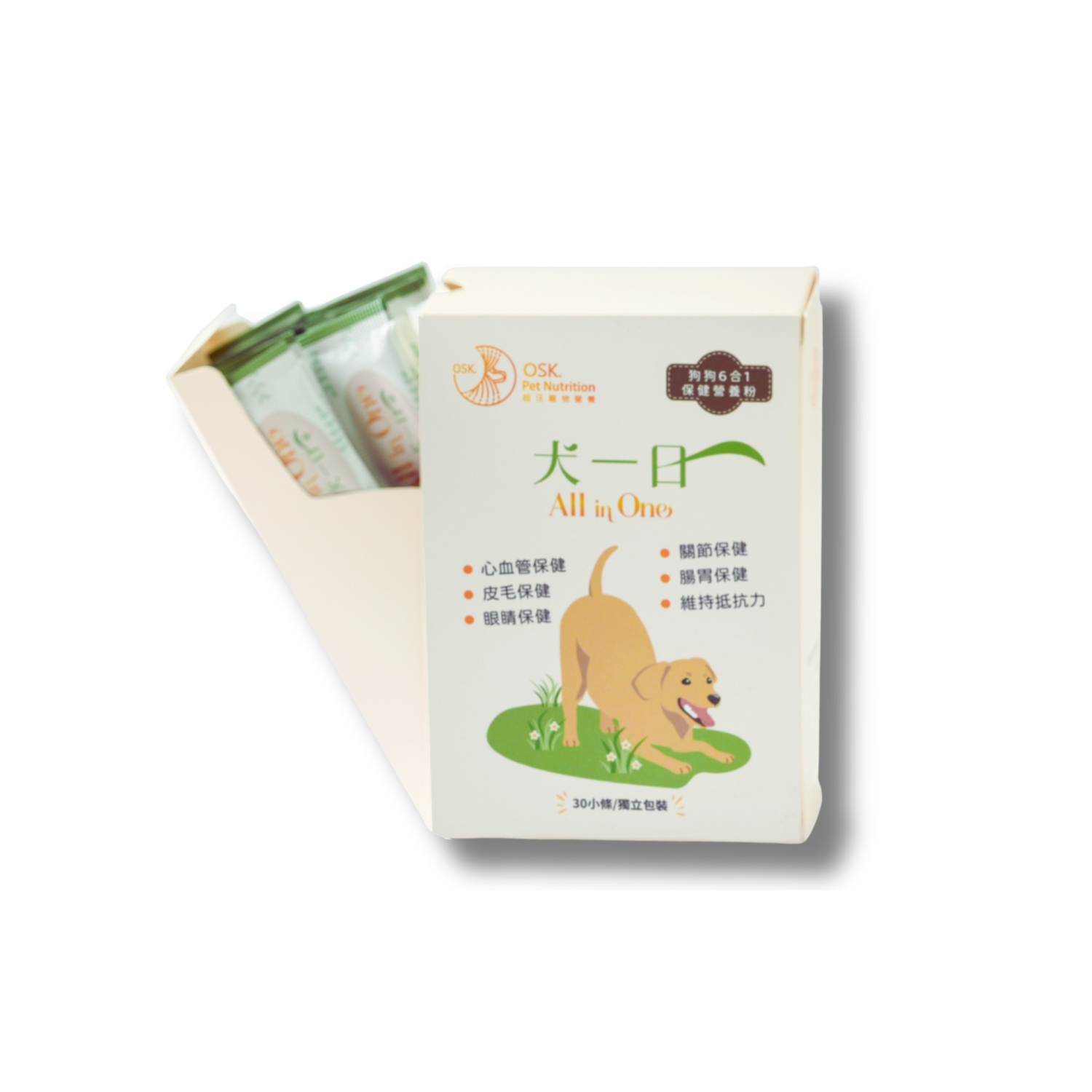 超汪寵物 【犬一日】- 6合1 狗狗全方位保健營養粉 寵物保健品 寵物益生菌 超汪寵物 【犬一日】- 6合1 狗狗全方位保健營養粉 寵物保健品 寵物益生菌